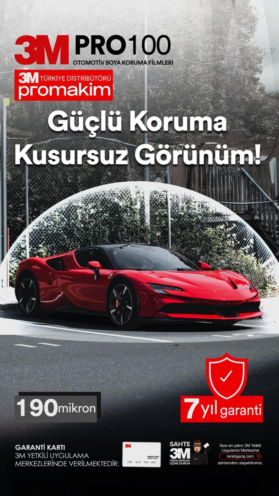 3M Pro Series 100 PPF boya koruma filmi afişi - Silifke yetkili uygulama, AVŞARLILAR 3M